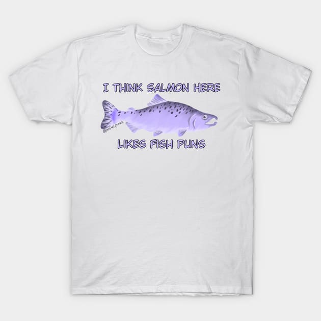 Salmon Pun T-Shirt by Pastel.Punkk